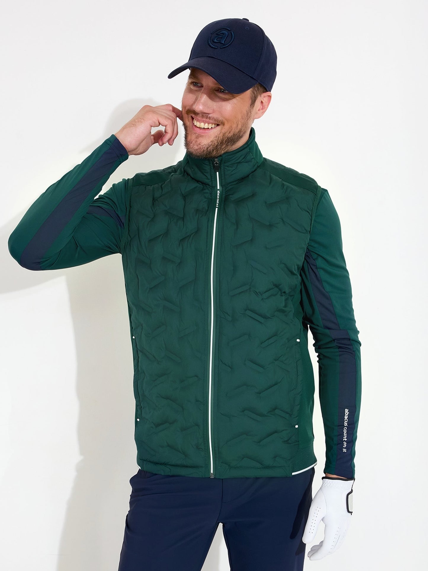 Abacus Portrush Hybrid Golf Bodywarmer Heren Course Green – Warm & Winddicht