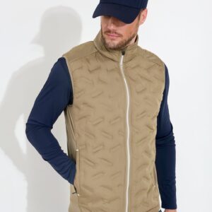 Abacus Portrush Hybrid Golf Bodywarmer Heren Taupe – Warm & Winddicht