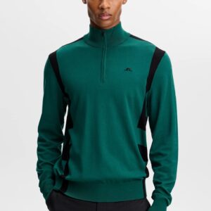 J.Lindeberg Kendrick Knitted Zip Sweater Heren – Gebreide Golftrui met Half-Zip