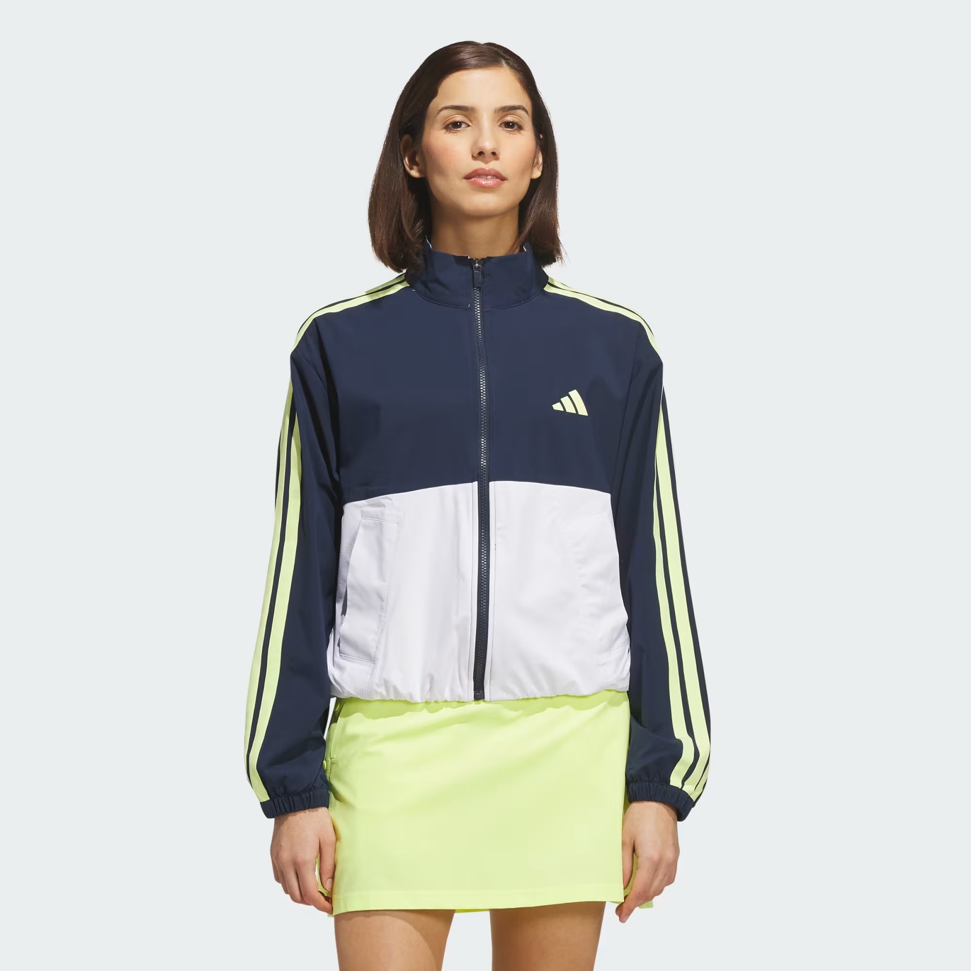 adidas Beyond The Course Colorblock Twistweave Golfjack Dames – Full Zip