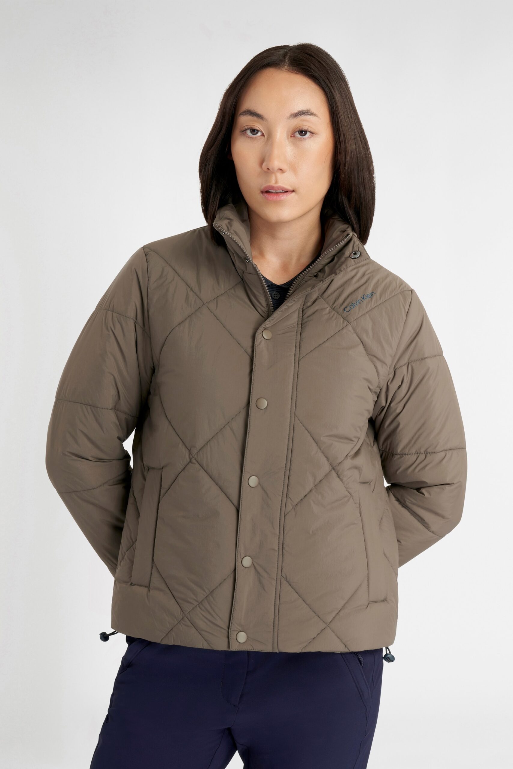 Calvin Klein Icyln Puffer Jacket Dames Cedar Brown – Warme Golf Winterjas