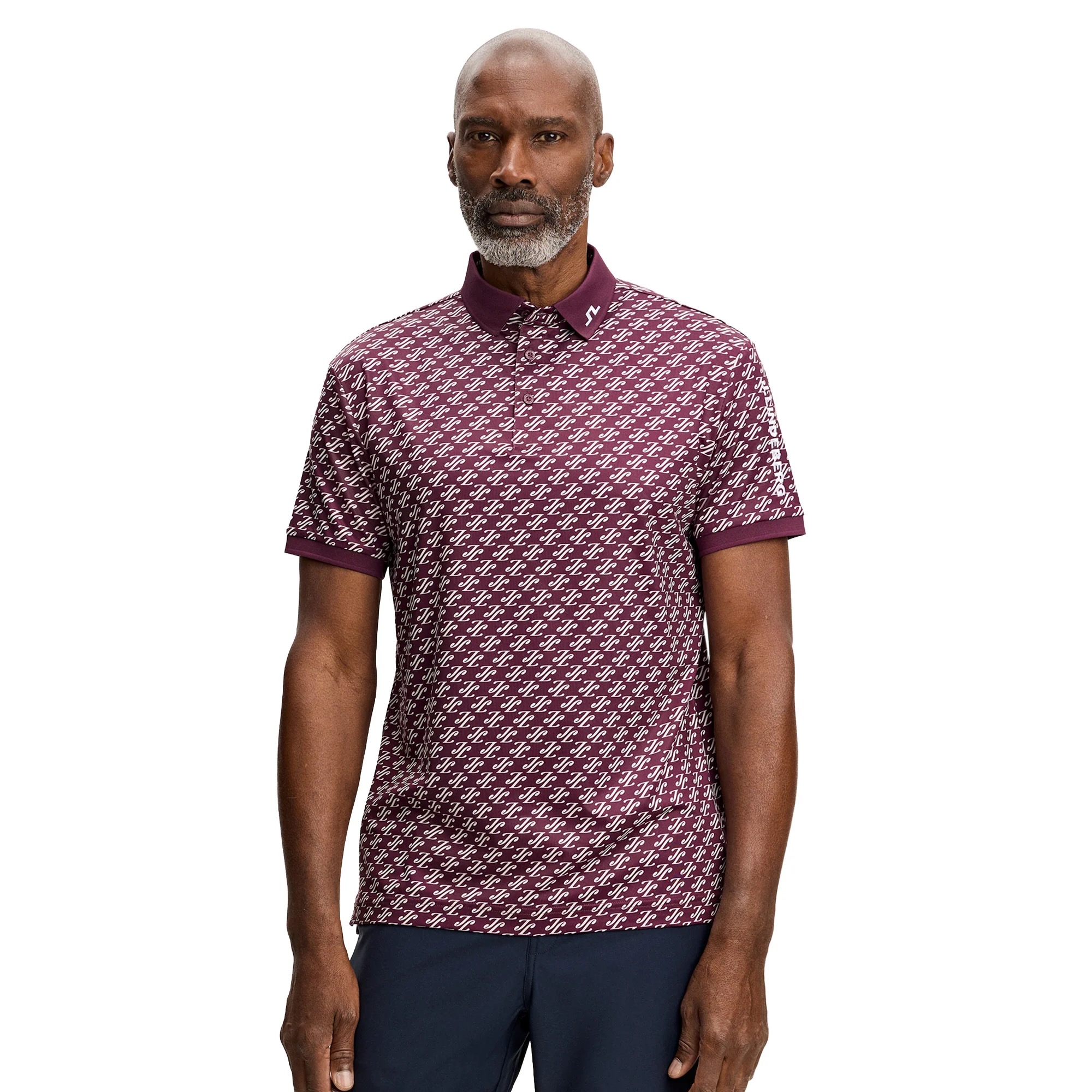 J.Lindeberg Tour Tech Print Polo Heren – Stretch Golfpolo