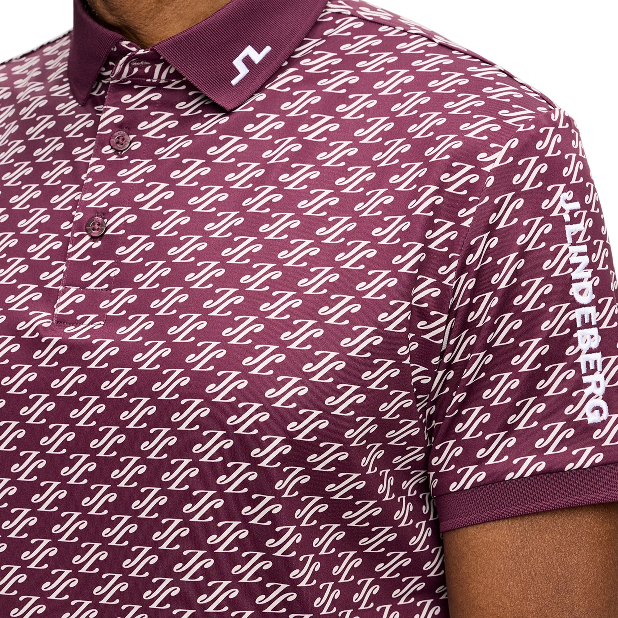 J.Lindeberg Tour Tech Print Polo Heren – Stretch Golfpolo - Afbeelding 2
