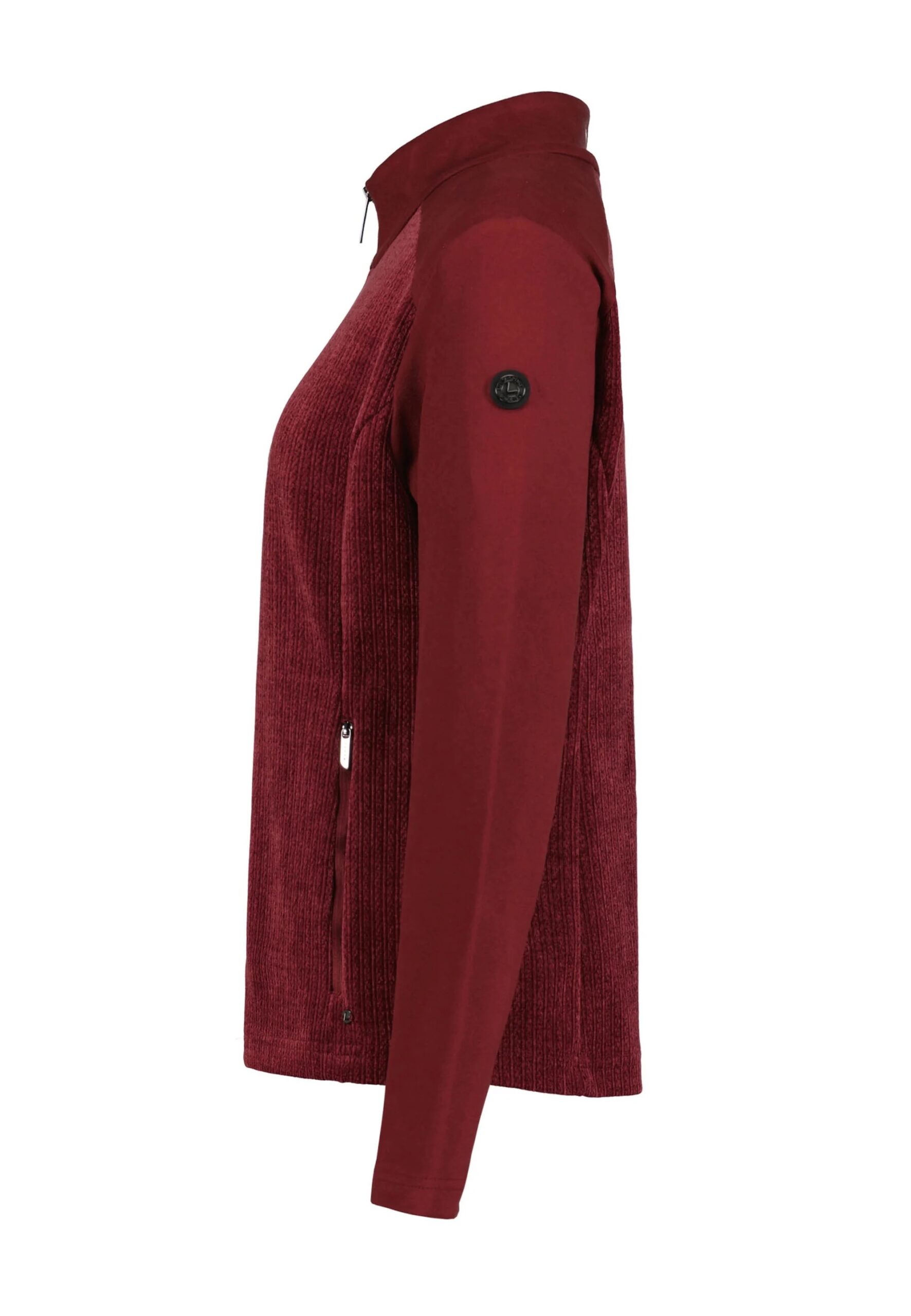Luhta Auvois Midlayer Vest Dames Donkerrood – Full Zip Golfvest - Afbeelding 3