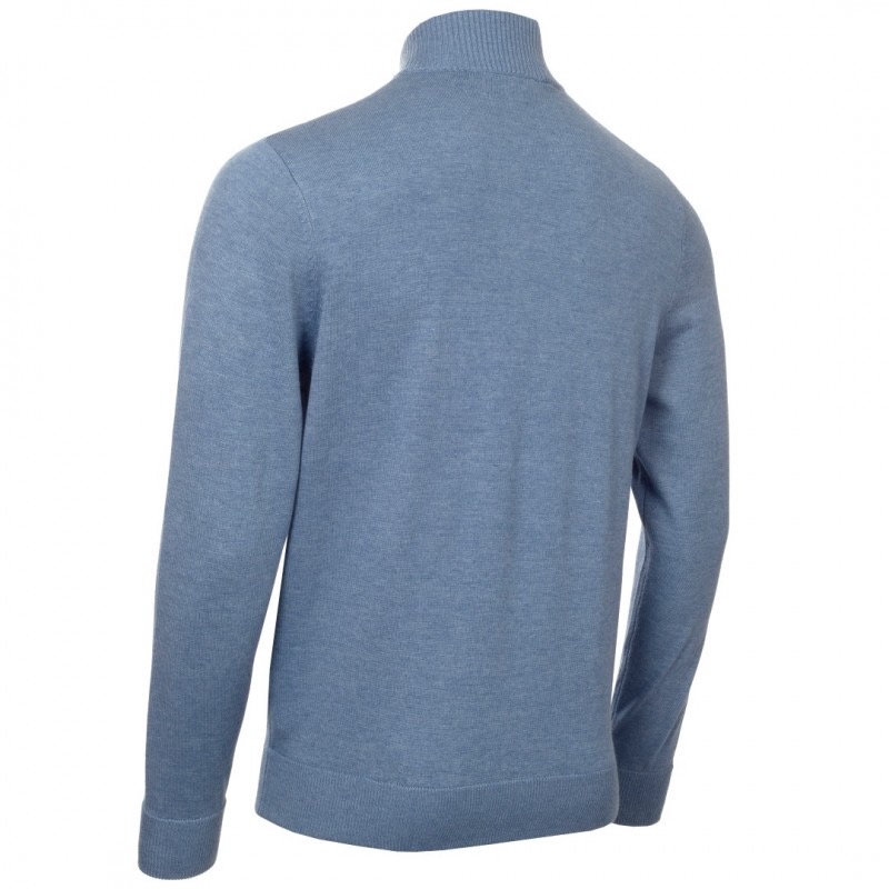 Calvin Klein Avenue Sweater Heren Denim – Golf Pullover met Half-Zip - Afbeelding 5