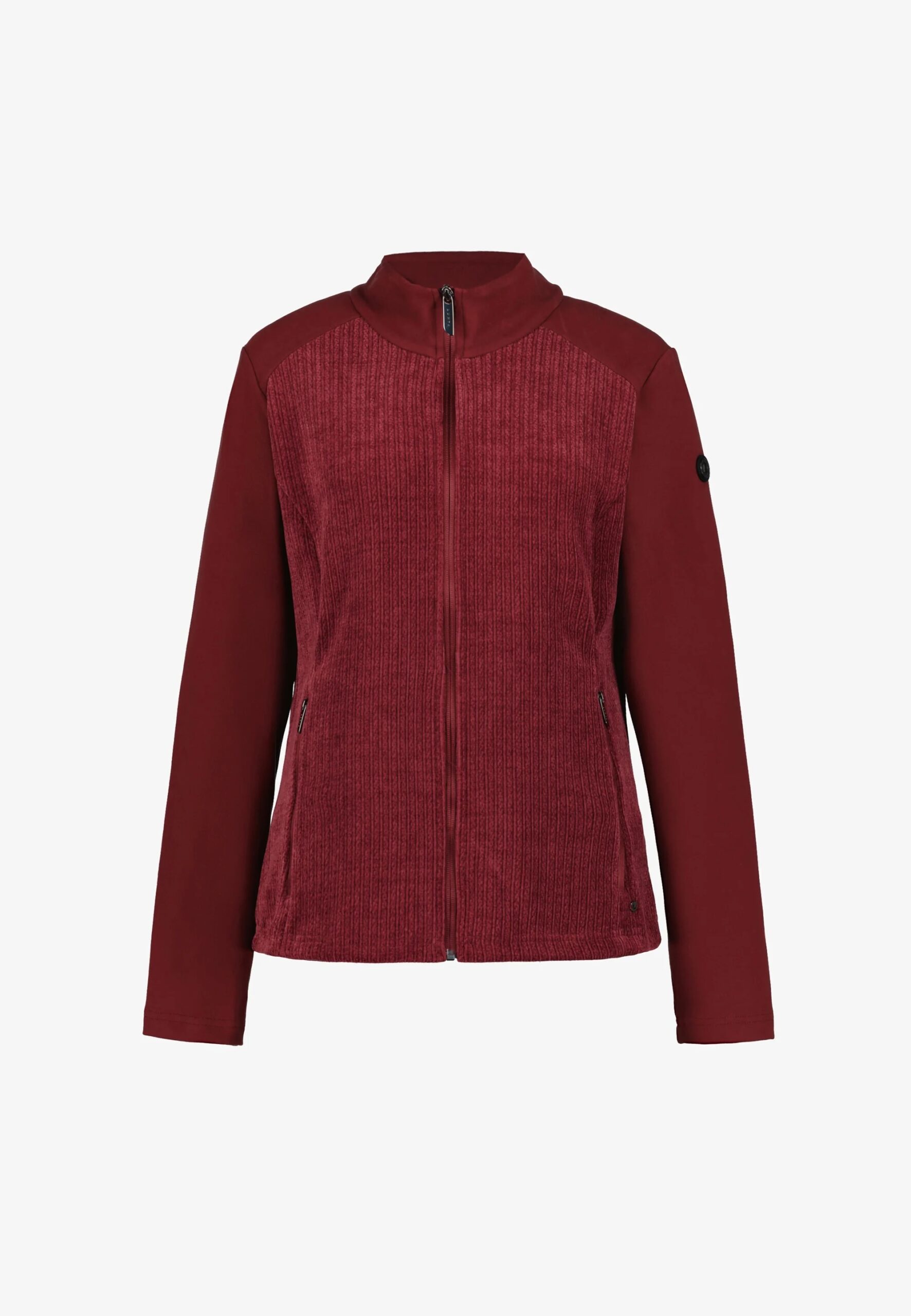 Luhta Auvois Midlayer Vest Dames Donkerrood – Full Zip Golfvest