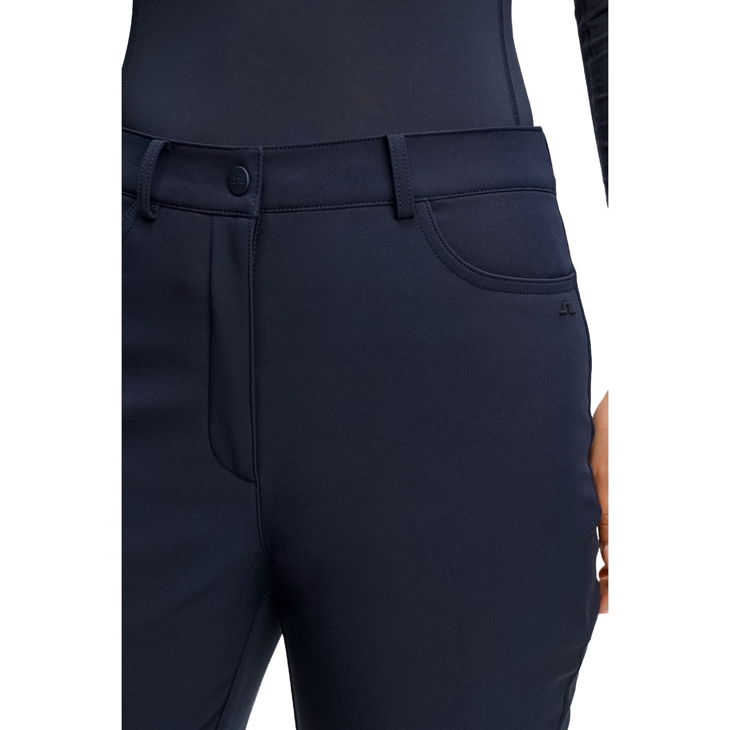 J.Lindeberg Mia Bonded Golfbroek Dames JL Navy – Warm & Waterafstotend - Afbeelding 3