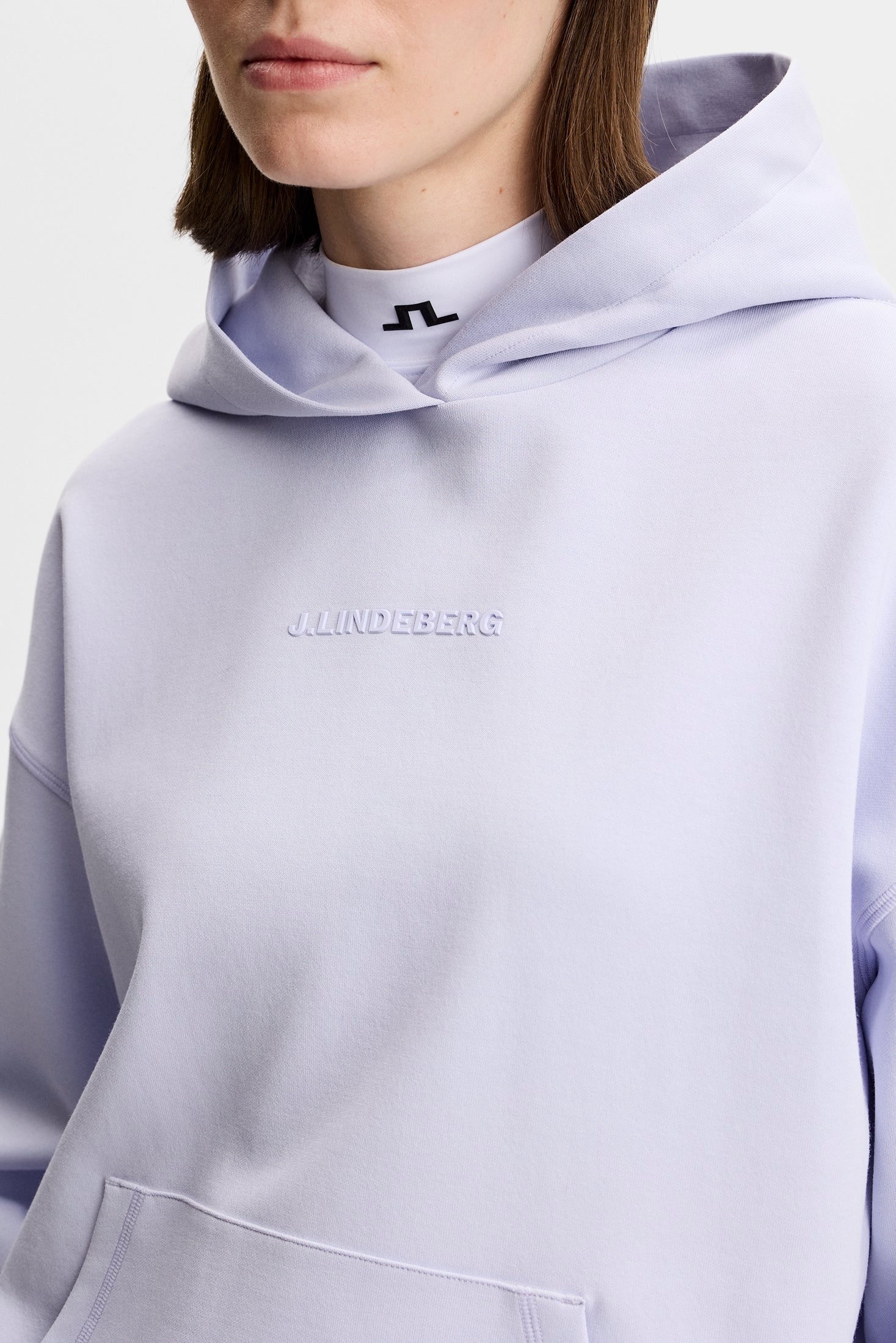J.Lindeberg Cove Hood Dames Purple Heather – Golf Hoodie - Afbeelding 2