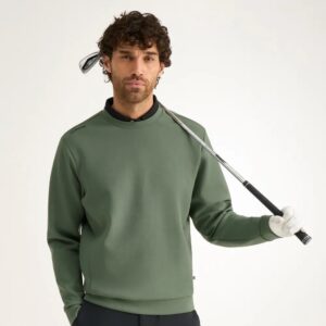 PING Freddie Crew Neck Golf Sweater Heren Laurel Marl – Stretch