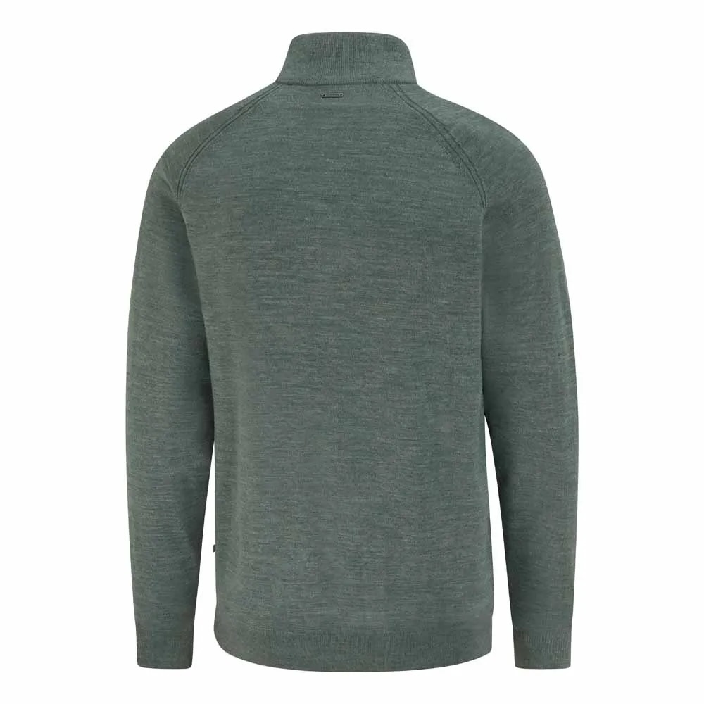 PING Hugh Lined Quarter Zip Golftrui Heren Laurel Marl – Windwerend