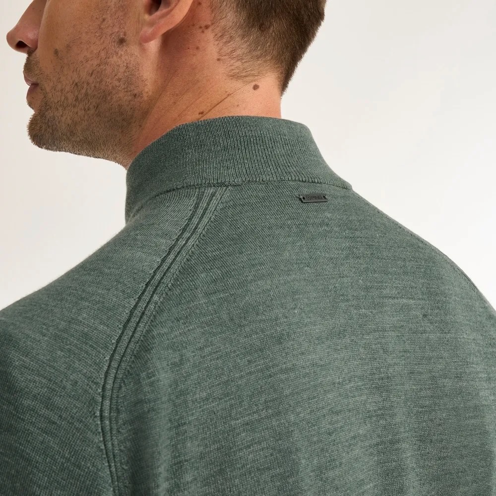 PING Hugh Lined Quarter Zip Golftrui Heren Laurel Marl – Windwerend - Afbeelding 4