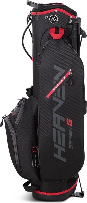 Big Max Heaven Seven G Standbag Zwart/Rood – Lichtgewicht 1,6 kg - Afbeelding 5