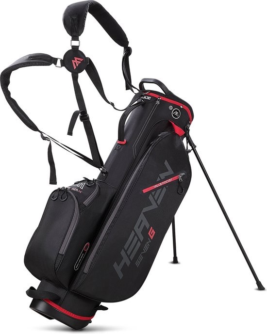 Big Max Heaven Seven G Standbag Zwart/Rood – Lichtgewicht 1,6 kg
