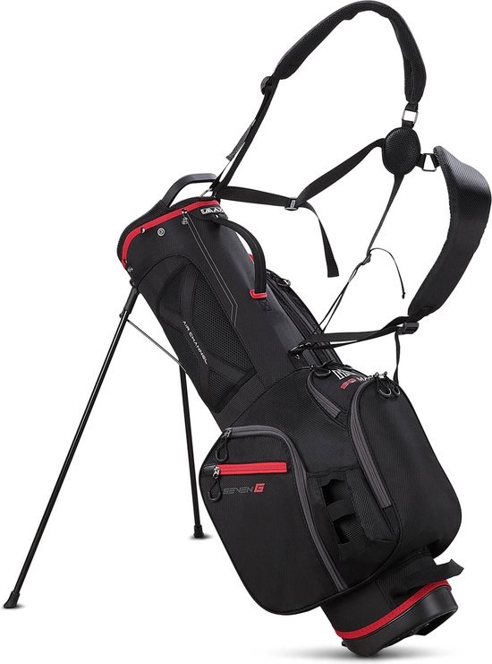 Big Max Heaven Seven G Standbag Zwart/Rood – Lichtgewicht 1,6 kg - Afbeelding 2